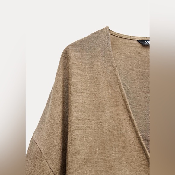 NWOT ZARA RUSTIC WRAP KIMINO SIZE LARGE - Picture 7 of 17